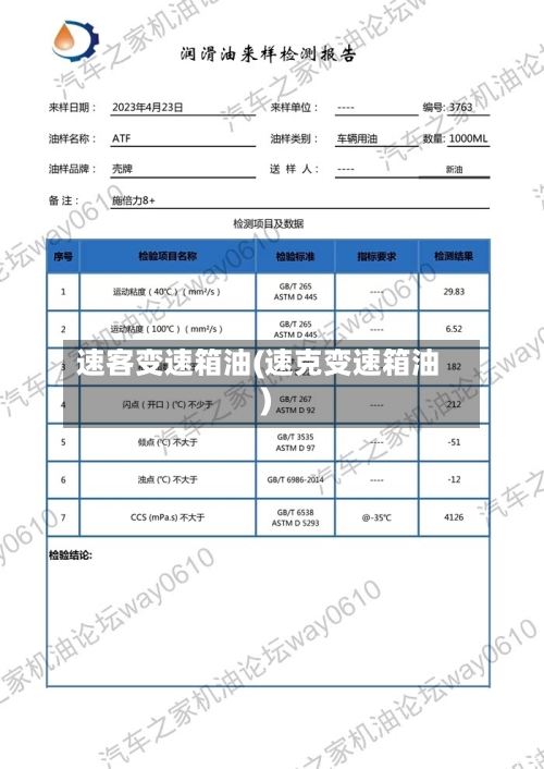 速客变速箱油(速克变速箱油)-第1张图片