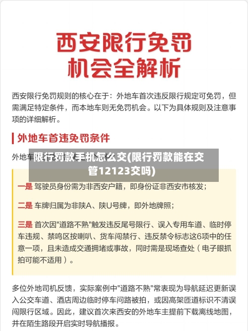 限行罚款手机怎么交(限行罚款能在交管12123交吗)