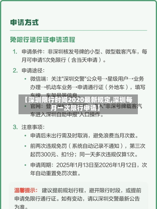 【深圳限行时间2020最新规定,深圳每月一次限行申请】-第1张图片
