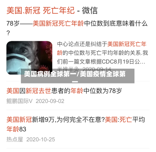 美国病例全球第一/美国疫情全球第一