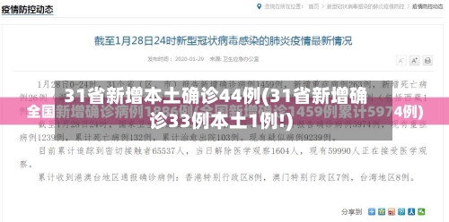 31省新增本土确诊44例(31省新增确诊33例本土1例!)-第1张图片
