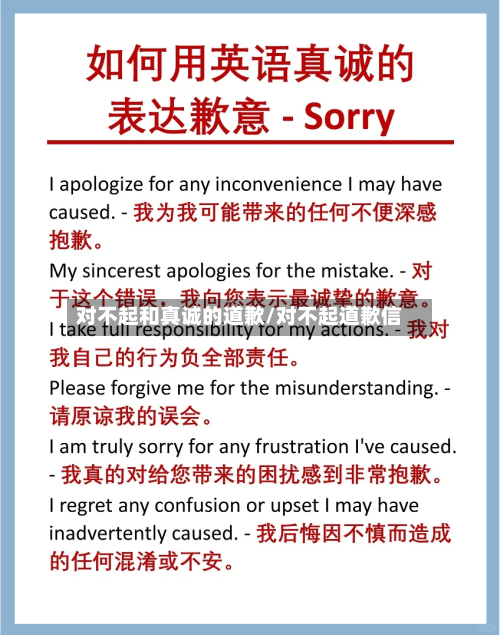 对不起和真诚的道歉/对不起道歉信