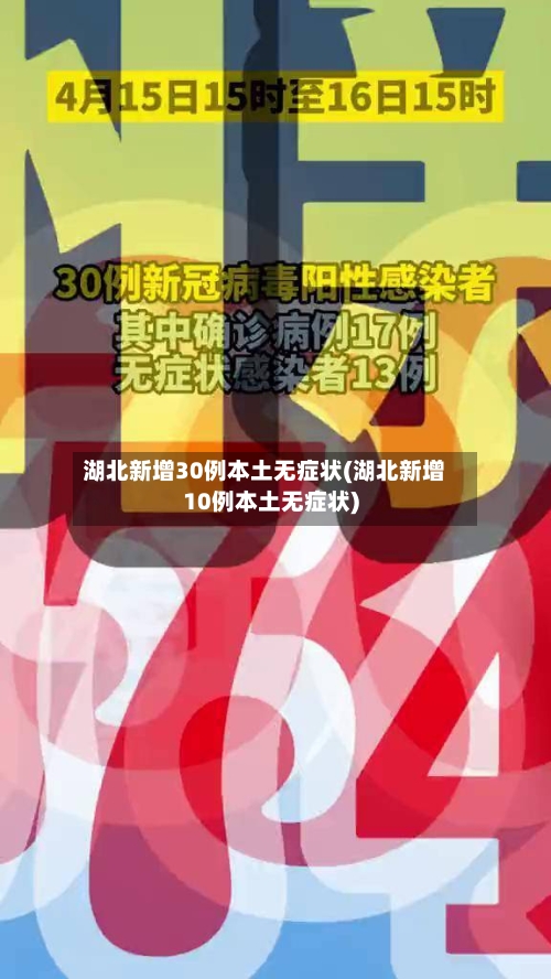 湖北新增30例本土无症状(湖北新增10例本土无症状)