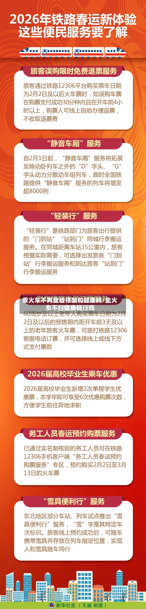 乘火车不再查验核酸和健康码/坐火车不扫健康码行吗