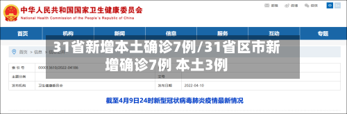 31省新增本土确诊7例/31省区市新增确诊7例 本土3例-第1张图片