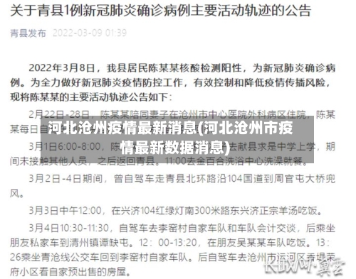 河北沧州疫情最新消息(河北沧州市疫情最新数据消息)-第1张图片