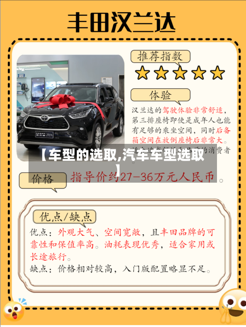 【车型的选取,汽车车型选取】
