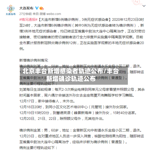 北京丰台新增感染者轨迹公布/丰台新增确诊轨迹公布-第1张图片