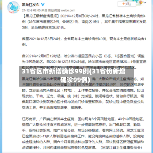 31省区市新增确诊99例(31省份新增确诊99例)-第1张图片