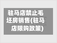 驻马店禁止毛坯房销售(驻马店限购政策)