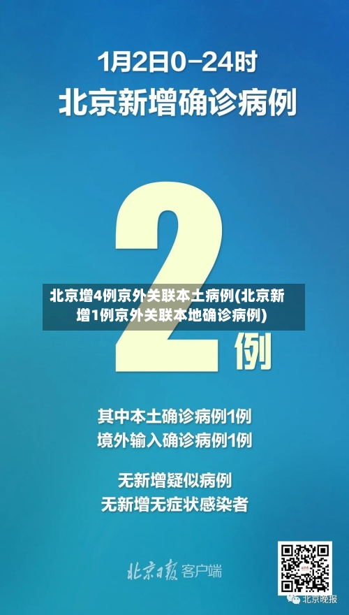 北京增4例京外关联本土病例(北京新增1例京外关联本地确诊病例)