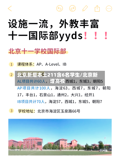 北京新增本土211含6名学生/北京新增高校