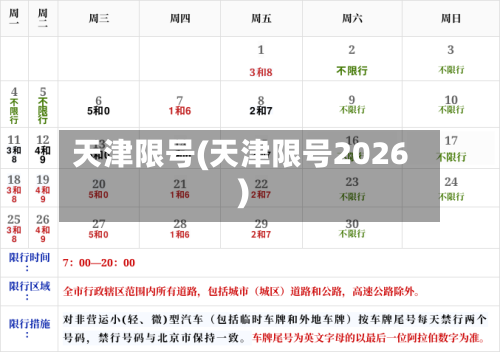 天津限号(天津限号2026)-第2张图片