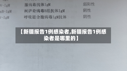 【新疆报告1例感染者,新疆报告1例感染者是哪里的】