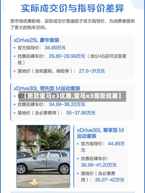 【新款宝马x3优惠,宝马x3现在优惠】