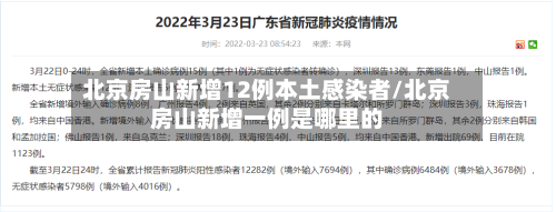 北京房山新增12例本土感染者/北京房山新增一例是哪里的-第2张图片