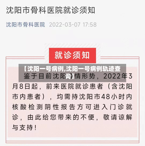 【沈阳一号病例,沈阳一号病例轨迹查询】-第1张图片