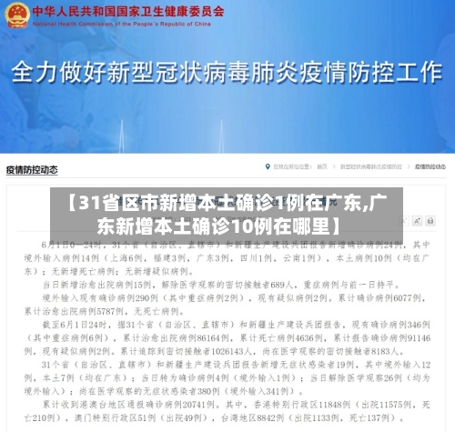 【31省区市新增本土确诊1例在广东,广东新增本土确诊10例在哪里】-第3张图片