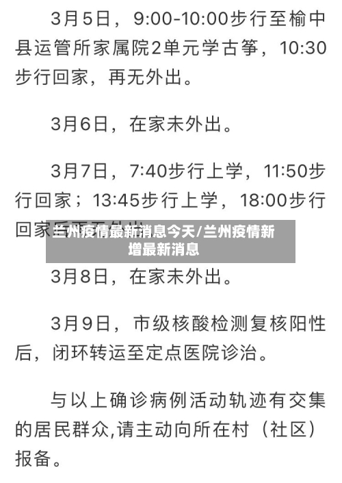 兰州疫情最新消息今天/兰州疫情新增最新消息-第2张图片