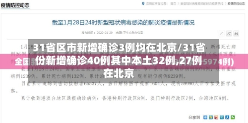 31省区市新增确诊3例均在北京/31省份新增确诊40例其中本土32例,27例在北京-第2张图片