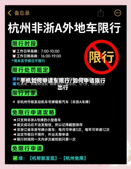 手机如何申请车限行/如何申请限行出行