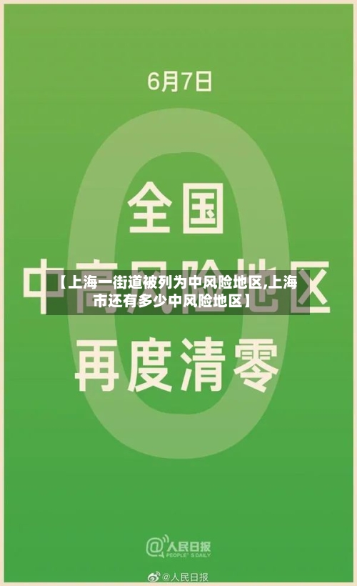 【上海一街道被列为中风险地区,上海市还有多少中风险地区】-第1张图片