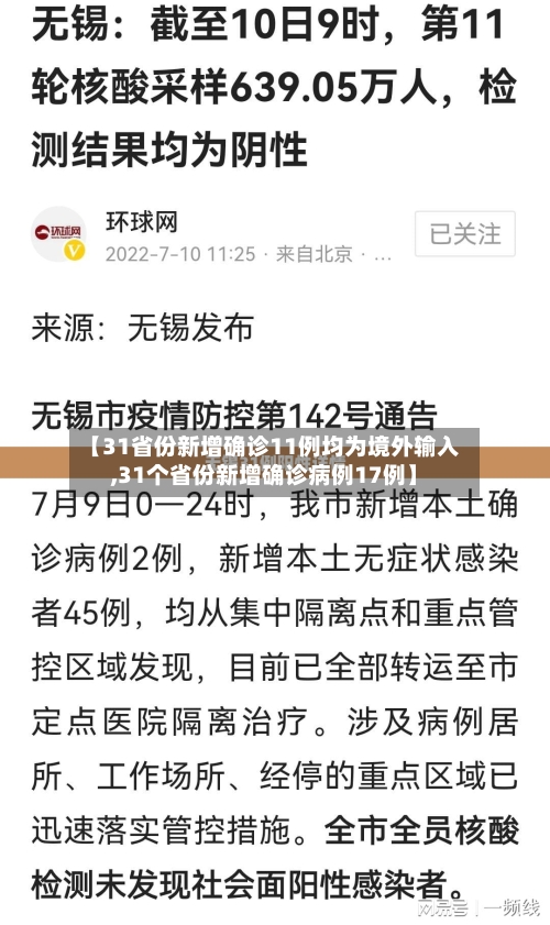 【31省份新增确诊11例均为境外输入,31个省份新增确诊病例17例】-第1张图片
