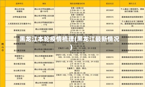 黑龙江本轮疫情梳理(黑龙江最新情况)-第2张图片