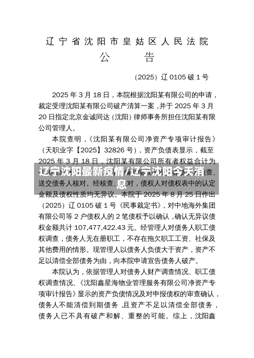 辽宁沈阳最新疫情/辽宁沈阳今天消息-第1张图片