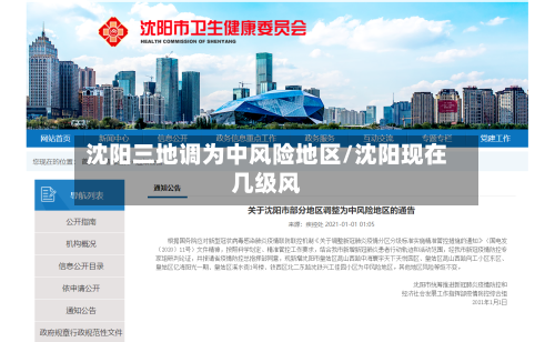 沈阳三地调为中风险地区/沈阳现在几级风