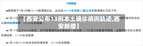 【西安公布13例本土确诊病例轨迹,西安新增】-第2张图片