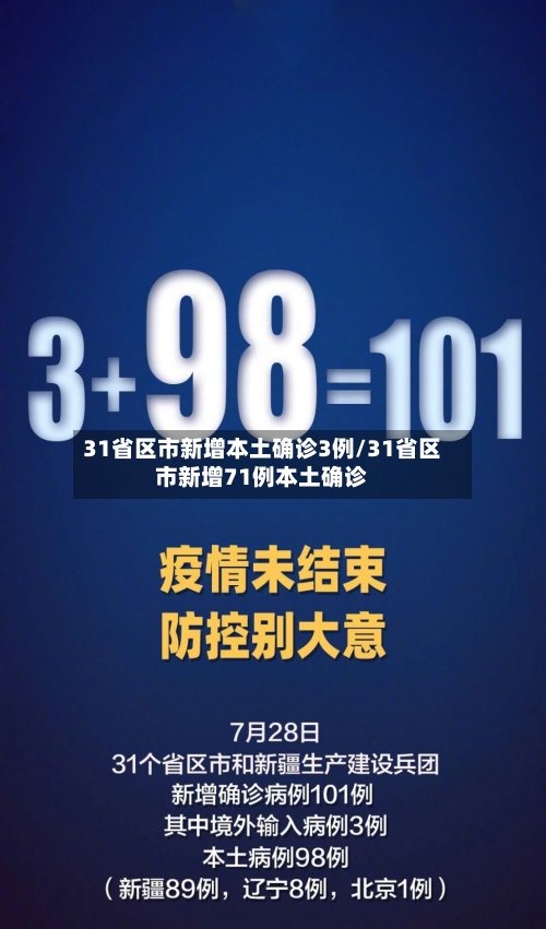 31省区市新增本土确诊3例/31省区市新增71例本土确诊-第3张图片
