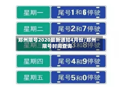 郑州限号2020最新通知4月份/郑州限号时间查询