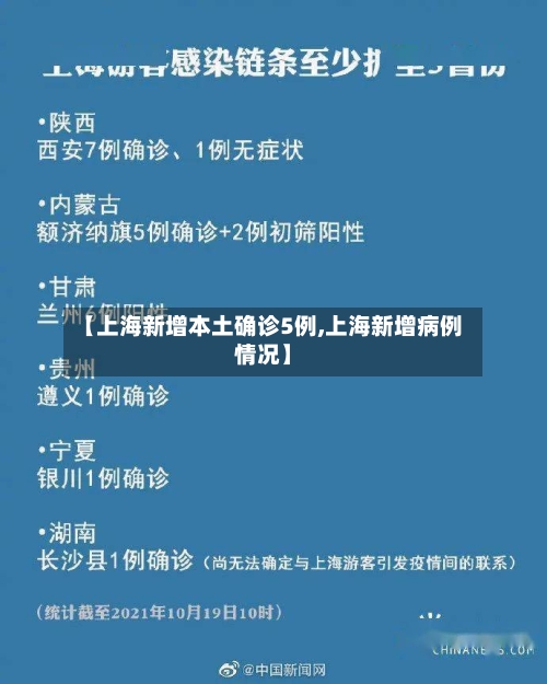 【上海新增本土确诊5例,上海新增病例情况】