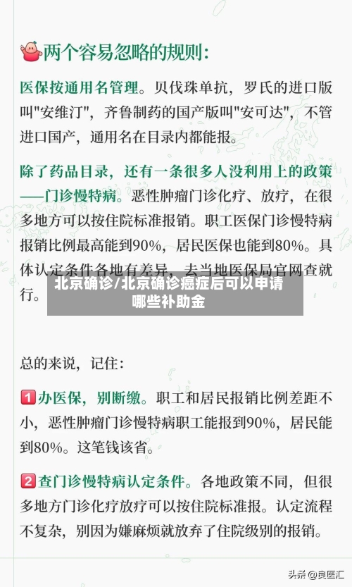 北京确诊/北京确诊癌症后可以申请哪些补助金-第1张图片