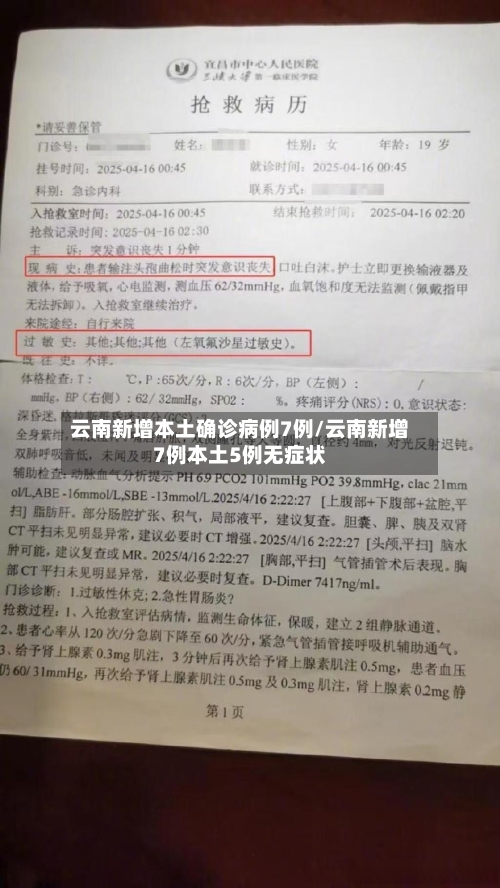 云南新增本土确诊病例7例/云南新增7例本土5例无症状