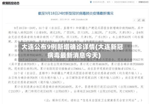 大连公布9例新增确诊详情(大连新冠病毒最新消息今天)