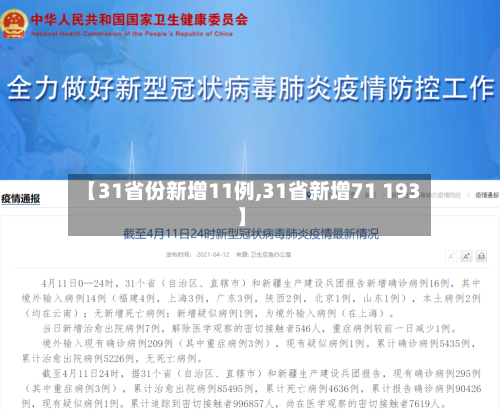 【31省份新增11例,31省新增71 193】