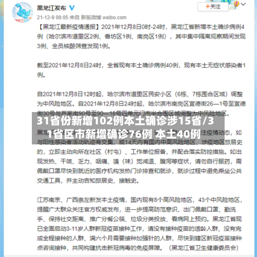 31省份新增102例本土确诊涉15省/31省区市新增确诊76例 本土40例-第3张图片