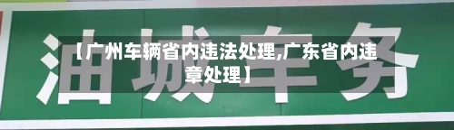 【广州车辆省内违法处理,广东省内违章处理】-第2张图片