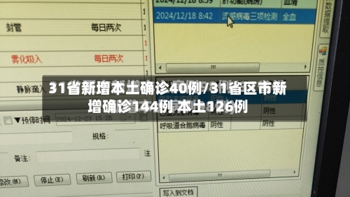 31省新增本土确诊40例/31省区市新增确诊144例 本土126例-第1张图片